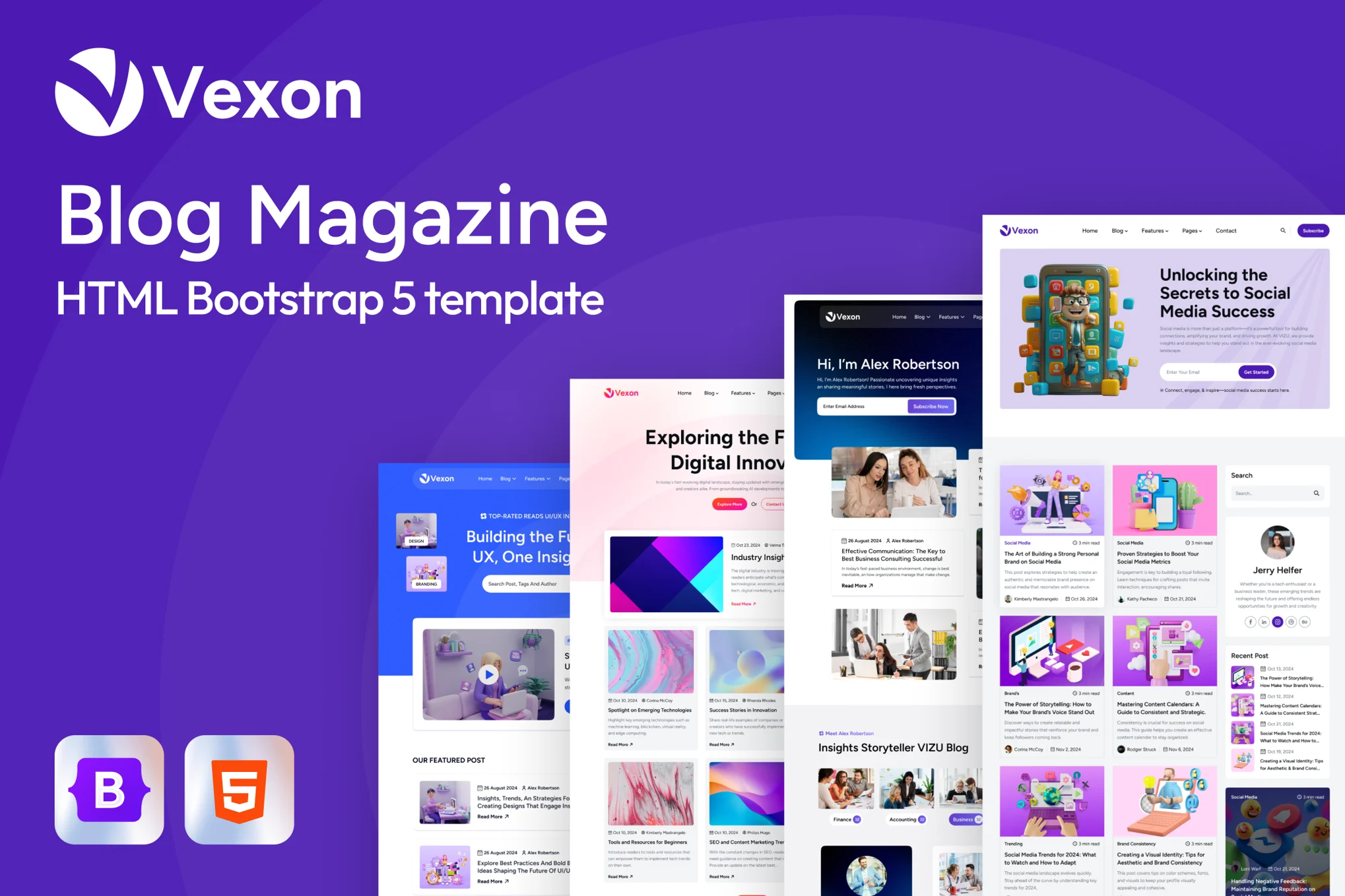 Vexon - Blog & Magazine HTML Template